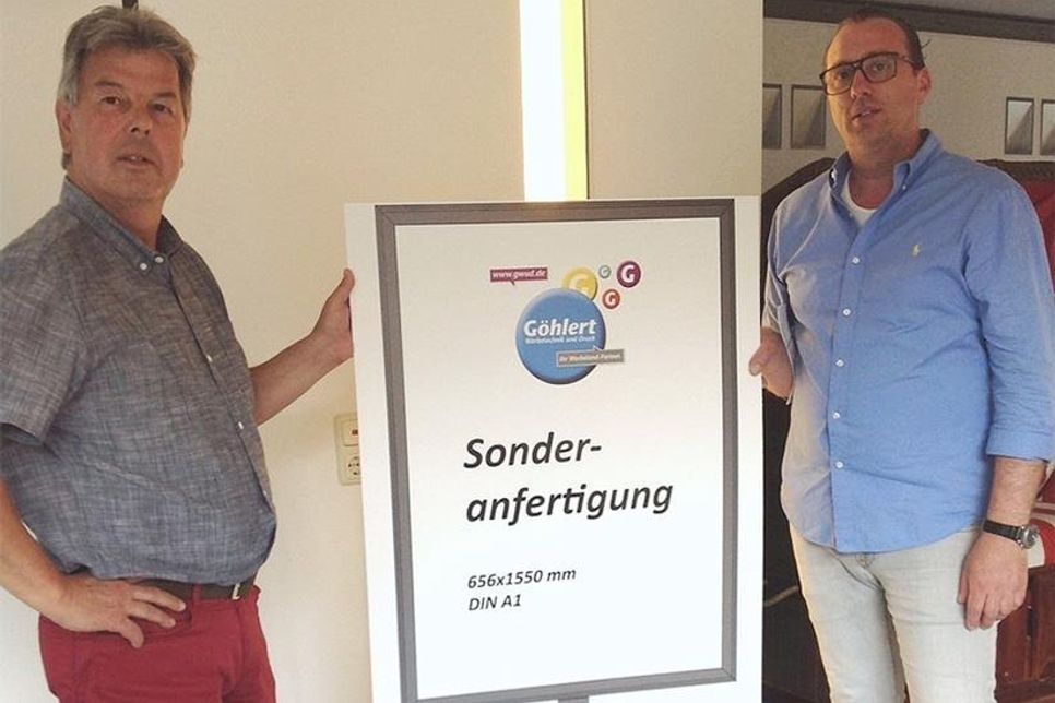 Bernd Kubsch und Thomas Buchholz stellten die Idee für einen Passantenstopper vor. (Fotos: ews group)