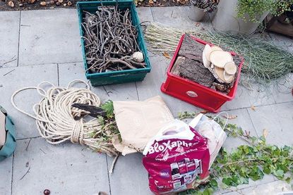 Das Zuhause der Familie Sikoudis wurde zur Naturwerkstatt. Viel Materialen aus der Natur wurden gesammelt und verarbeitet. .