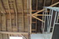 Die Holzdecke wurde komplett saniert und gesandstrahlt.