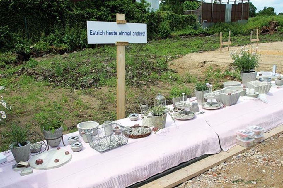 Schöne Kreationen aus Estrich-Beton