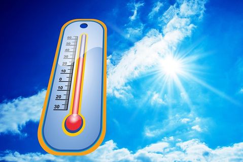 Für das kommende Wochenende werden anhaltend hohe Temperaturen erwartet.