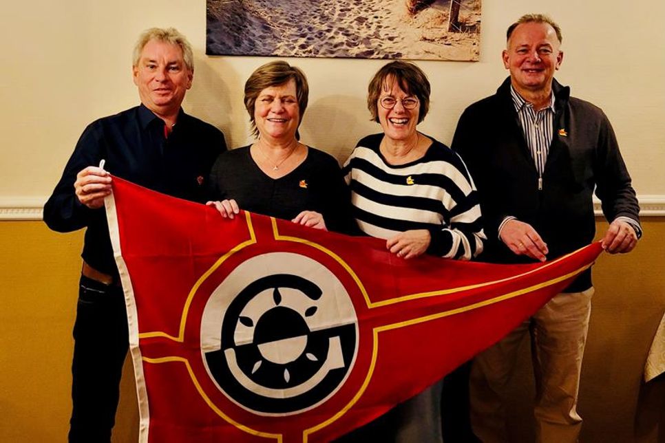 Vorsitzender Martin Brasch, Kassenwartin Susanne Hotze, Schriftführerin Andrea Ollmann, stellvertretender Vorsitzender Steffen Storbeck (v. lks.).