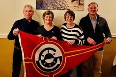 Vorsitzender Martin Brasch, Kassenwartin Susanne Hotze, Schriftführerin Andrea Ollmann, stellvertretender Vorsitzender Steffen Storbeck (v. lks.).
