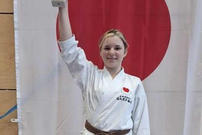 Inga Krämer erkämpfte sich den dritten Platz bei der Deutschen Meisterschaft im traditionellen Karate.