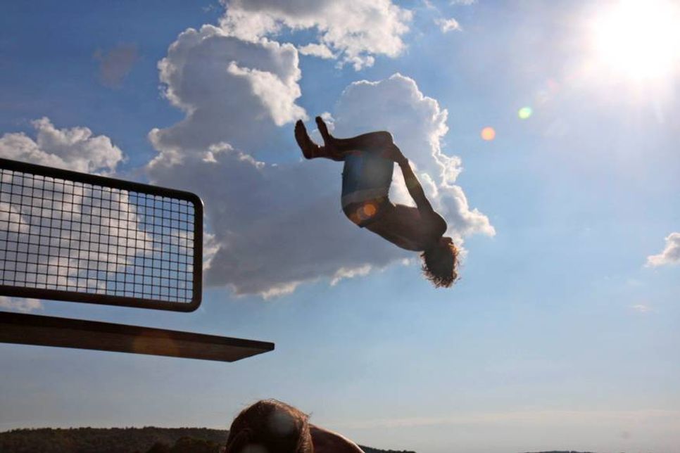 Spektakuläre Sprünge wurden geboten.