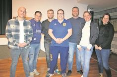 Der Vorstand des SC Cismar: Kassenwart Nicolas Fey, 2. Vorsitzender Kristian Schramm, Beisitzer Kai Konrad, Beisitzer Sascha Pretzel, 1. Vorsitzender Stefan Hagen, Schriftführerin Swantje Scheil und Beisitzerin Tanja Grote (v. lks.).