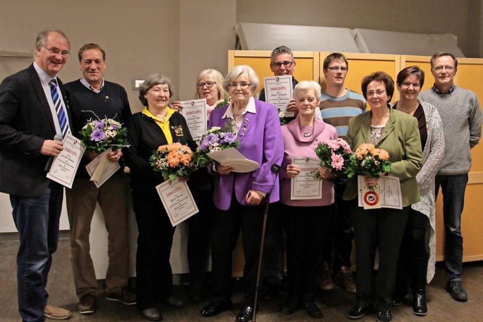 Langjährige Mitglieder des TSV Grömitz.