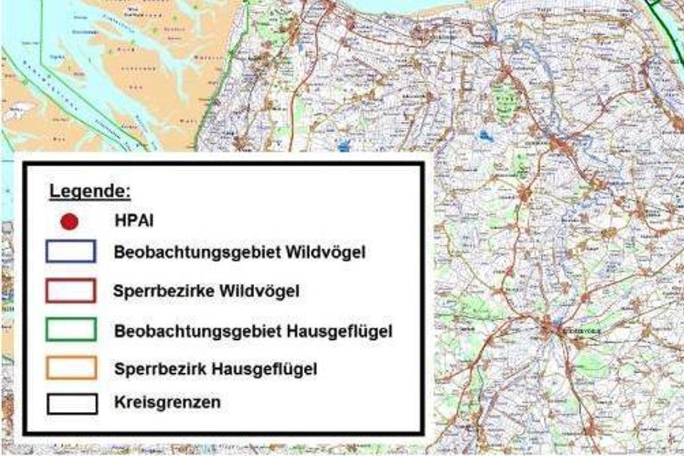 Legende zur Übersicht des Umweltministeriums S-H.