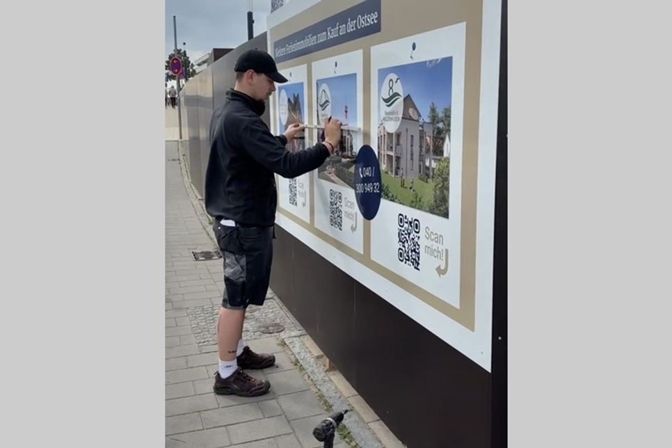 Von der Planung bis zur Montage setzt Werbeliner auf saubere Handarbeit aus eigener Werkstatt.