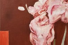 Maren Goldenbaum-Henkel, aus der Serie: Florale Auflösungen. Über die Vergänglichkeit schöner Erscheinungen. Öl auf Leinwand.