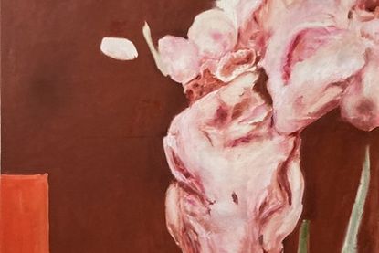 Maren Goldenbaum-Henkel, aus der Serie: Florale Auflösungen. Über die Vergänglichkeit schöner Erscheinungen. Öl auf Leinwand.