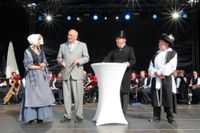Die vier Darsteller präsentierten sich als vier historische Persönlichkeiten aus Neustadts Stadtgeschichte.