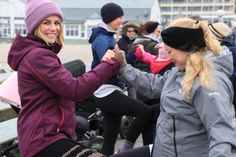 Als „mega anstrengend“ bezeichnete Sandra Kuhn das Workout auf der Promenade, Seebrücke und am Ostseestrand.