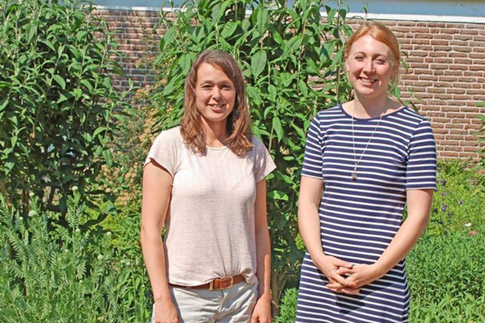 Sarah Henning (l.) und Marrit Bähr sind gespannt auf den ersten „Klimalotsentag“. Steffi Auer natürlich auch, aber die war gerade in Urlaub, als das Foto entstand.