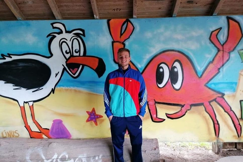 Der Graffiti-Künstler Linus Kalbitz hat unter anderem Kindergärten und Schulen gestaltet.