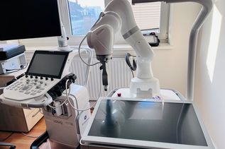 Mithilfe von „Arthur“ werden die Fingergelenke auf entzündliches Rheuma untersucht.