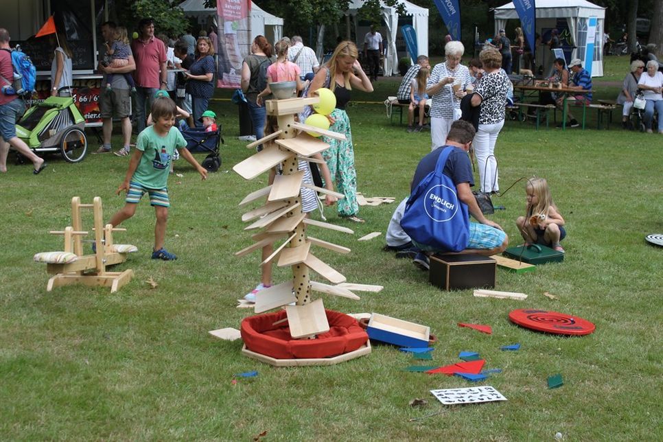 Mit Spielen wurde auch an die jüngsten Besucher gedacht.