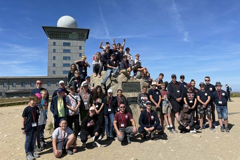 Gruppenbild auf dem „Brocken“.