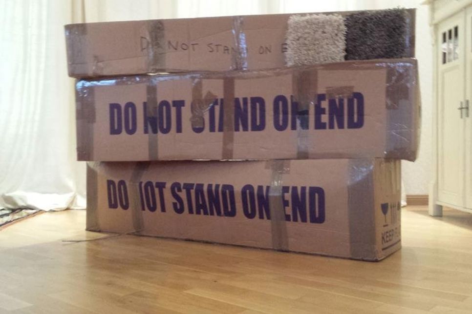 Die verpackte Lieferung.
