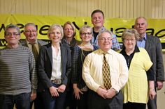 Der alte und neue Vorstand mit Walter Konietzko, Uwe Veldkamp, Ruth Volmer, Annika Schmüth, Julia Hamer, Jonas Klemens, Ulf Kuzla, Ottilie Rühl und Reinhard Bendfeldt (v. lks.).