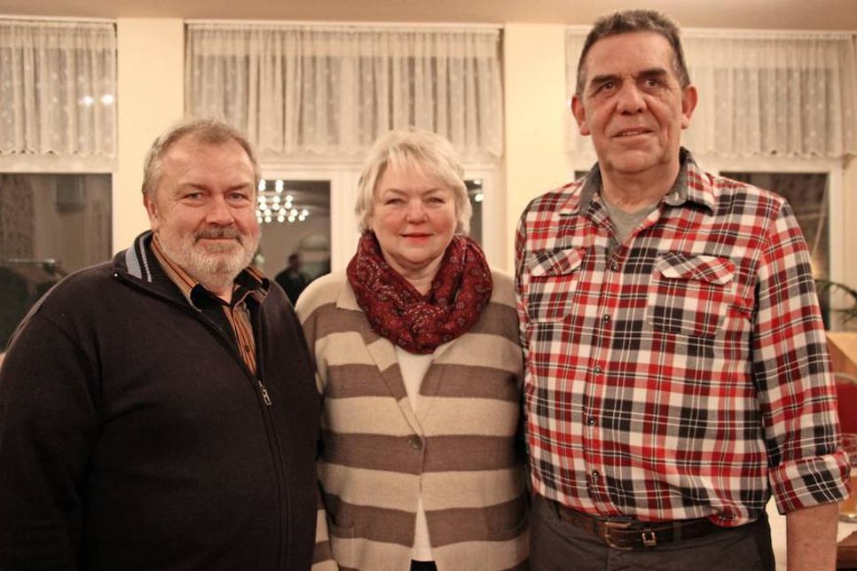 Der geschäftsführende Vorstand: Vorsitzender Siegmar Nöhr, 2. Vorsitzende Marita Seecker und Rechnungsführer Edmund Laß (v. lks.).