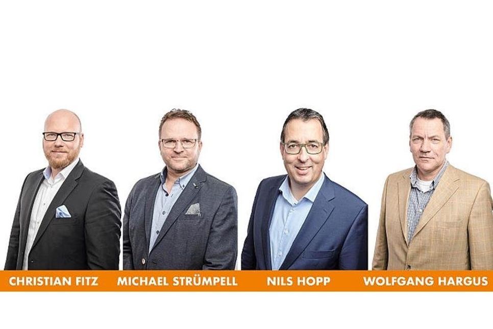 Die vier Gemeindevertreter des &amp;quot;BürgerBündnis Neue Perspektive&amp;quot; (von links): Christian Fitz, Michael Strümpell, Nils Hopp und Wolfgang Hargus.
