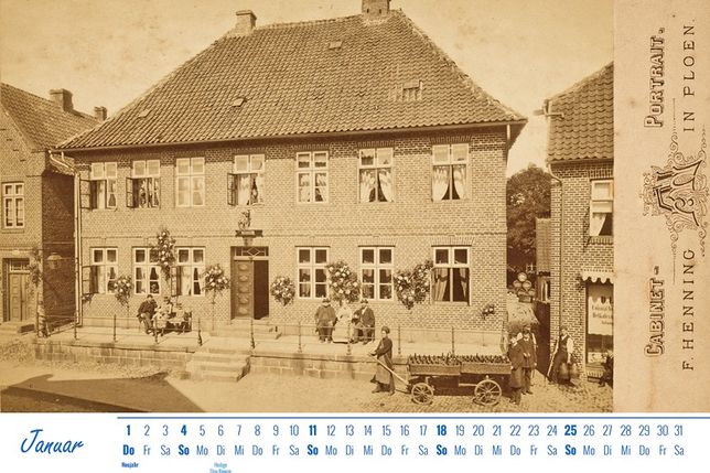 Das Januar-Motiv: In der Lübecker Straße 4 führte Gildeältermann Julius Junghans seine Weinhandlung.