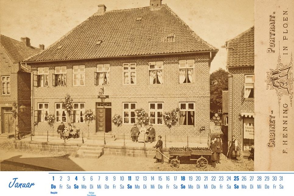 Das Januar-Motiv: In der Lübecker Straße 4 führte Gildeältermann Julius Junghans seine Weinhandlung.