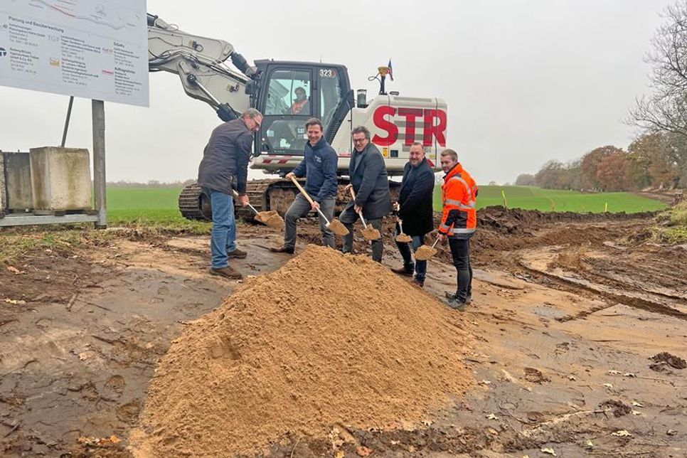 Symbolträchtig: Die Arbeiten laufen bereits.