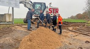 Symbolträchtig: Die Arbeiten laufen bereits.