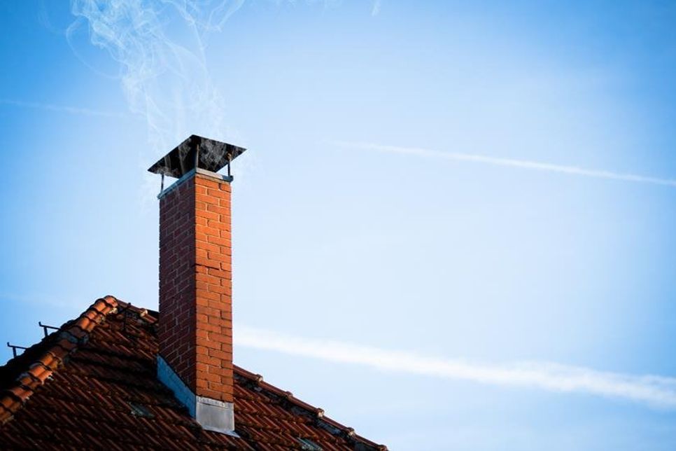 Schornstein am Altbau.