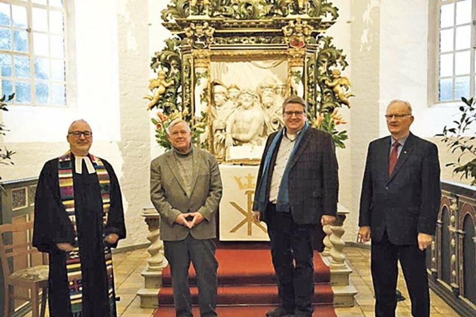 Pastor Hamami, Jürgen Eckmann, Probst Süssenbach und Jürgen Gradert.
