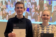 Frida Seemann und Michel Storm vom TSV Neustadt wurden von der Rotary-Stiftung Lübeck als „heimliche Helden“ ausgezeichnet.