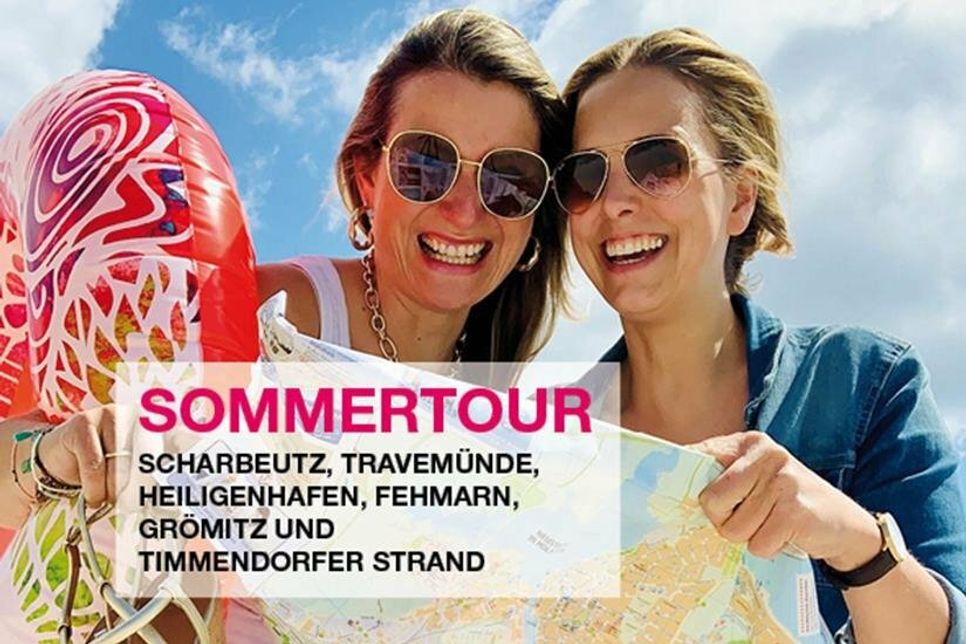 Die reporter-Podcasterinnen Gesche Muchow (lks.) und Kristina Kolbe gehen mit ihrem Podcast „Ostsee-Perlen“ sechs Wochen lang auf große Sommertour.