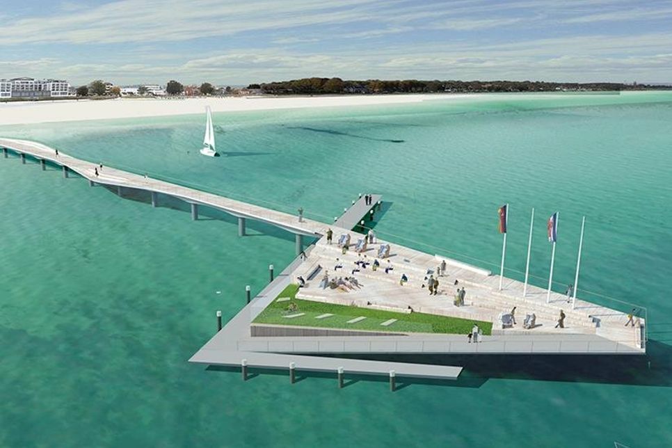 So wird die neue Scharbeutzer Seebrücke aussehen, die nach aktueller Berechnung insgesamt 19,9?Millionen Euro kosten soll.
