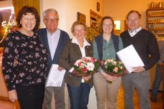 Rosemarie Pommerening, Hans-Alfred und Annegret Plötner, Tanja und Björn Stumpf (v. lks.).