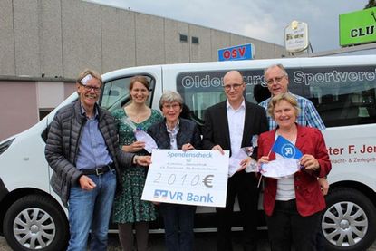 Übergabe des Erlöses vom diesjährigen Oldie-Fun-Cup in Höhe von 2.010,- Euro