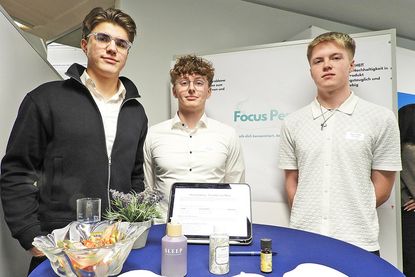 Jacob Jessen, Jannes Schwiemann und Darius Karl Brunner präsentierten den Focus Pen.