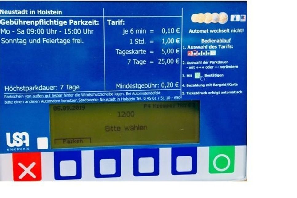 Die neuen Parkscheinautomaten stehen in Neustadt, Pelzerhaken und Rettin.