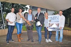 Dennis Glauche („Suppenkasper“, von links), Marketingleiterin Silke Szymoniak, Stephan Muuss („Hotel Atlantic“), Frank Berger („Ars Vivendi“), Veranstaltungsassistentin Martina Block und Thomas Lemke („Orangerie“) freuen sich auf den „Gourmethafen“ am Wochenende. (Foto: René Kleinschmidt)
