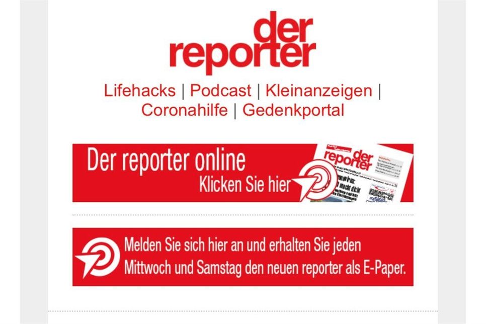 Aus aktuellem Anlass kommt unser Newsletter nicht mehr nur montags, sondern täglich.