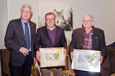Thomas Frank (v.l.) dankte und ehrte Gerd Schuberth sowie Manfred Nehlsen für 50 Jahre Mitgliedschaft im Bürgerverein.