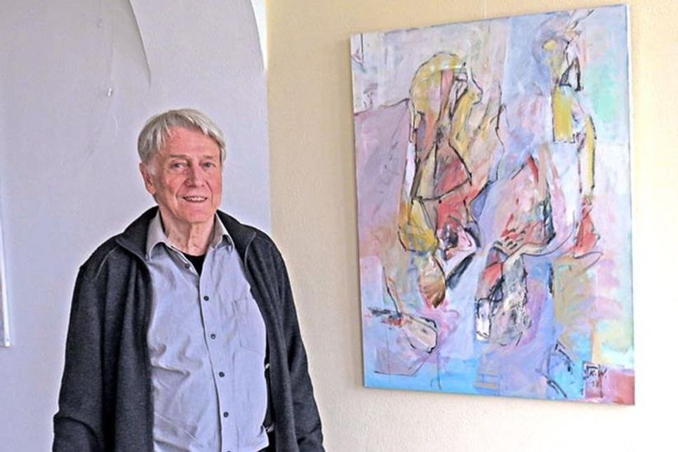 Entdeckte die das Zeichnen schon im Kindesalter: Klaus Wellners „Naturansichten“ sind derzeit in Laboe ausgestellt.