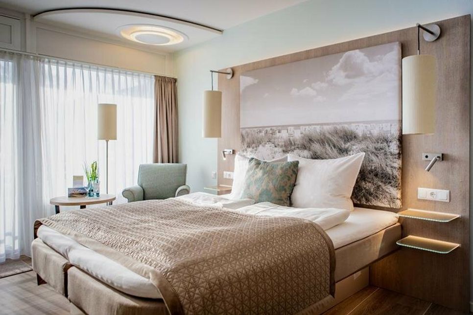 Blick in ein Hotelzimmer.