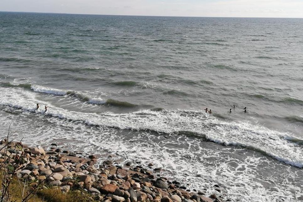 Abkühlung in der Ostsee.