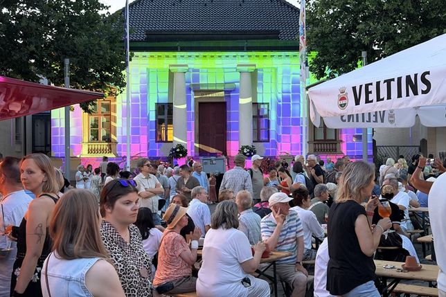 Ab 22 Uhr wurde das Rathaus in eine riesige Leinwand aus Farben, Licht und bewegten Bildern und Musik verwandelt.