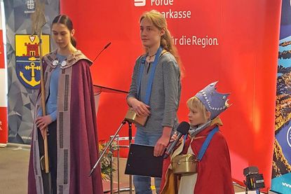 Eine Abordnung der Sternsinger erfreute mit einer musikalischen Einlage.