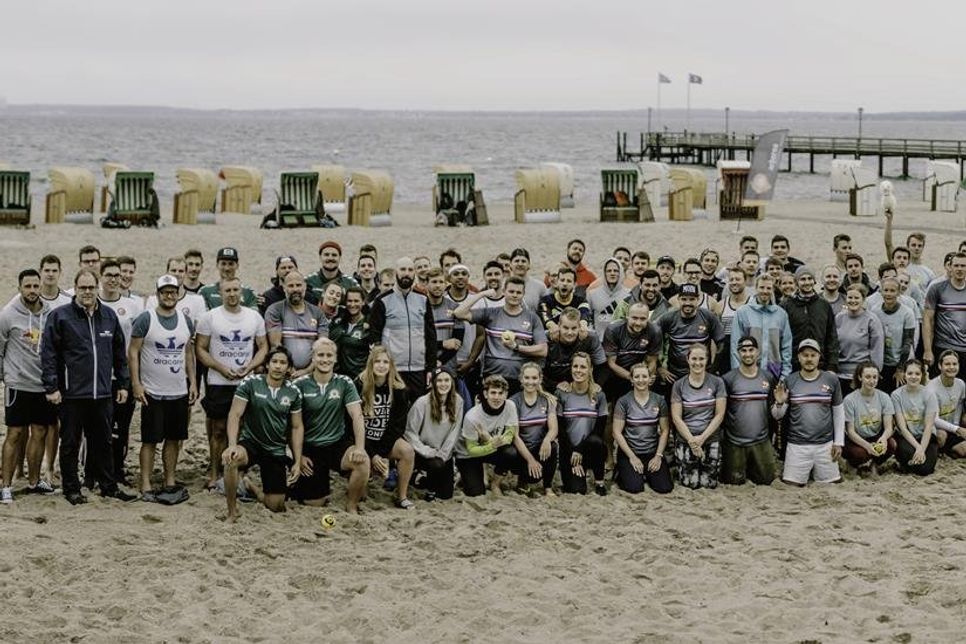 47 Teams aus ganz Deutschland waren zum Tourstop der „German Roundnet Tour“ an die Ostsee gereist. (Foto: Elena Herz)