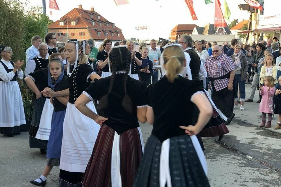 Der Neustädter Volkstanzkreis zeigte einige Tänze.