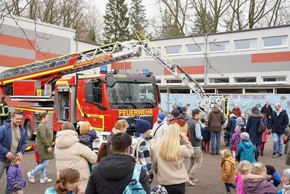 Die Drehleiter war für viele ein echter Hingucker.